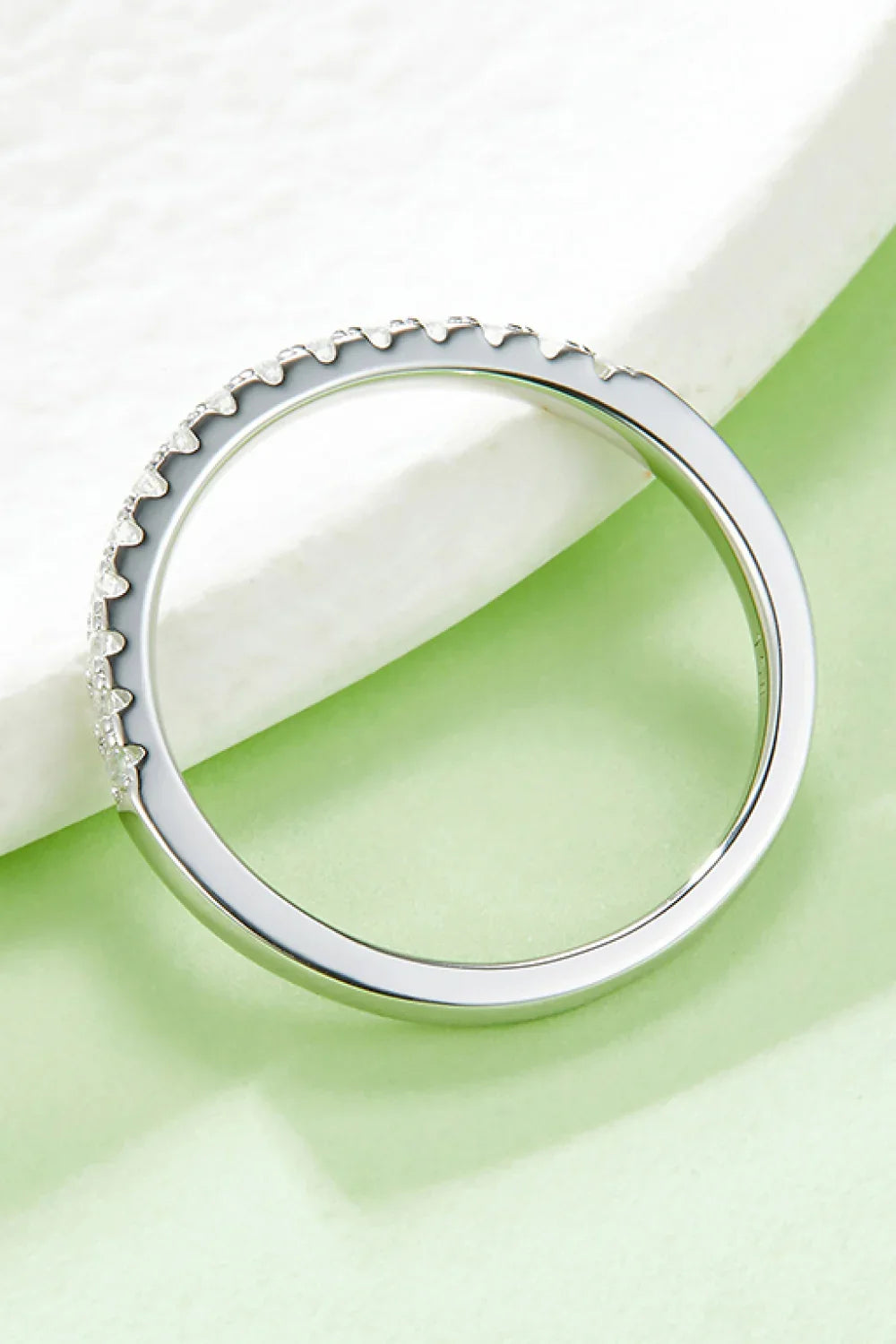 Moissanite Ring Giulia - Half-Eternity Arc Sparkle Women's Ring Velanci