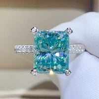 Moissanite Ring Giovanna - 5 Carat Sterling Silver Women's Ring Velanci