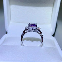 2Ct Moissanite Sterling Silver Ring Bianca - Coastal Glow Women's Ring Velanci
