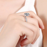 3 Carat Moissanite Ring Isabella - Six-Prong Solitaire Women's Ring Velanci