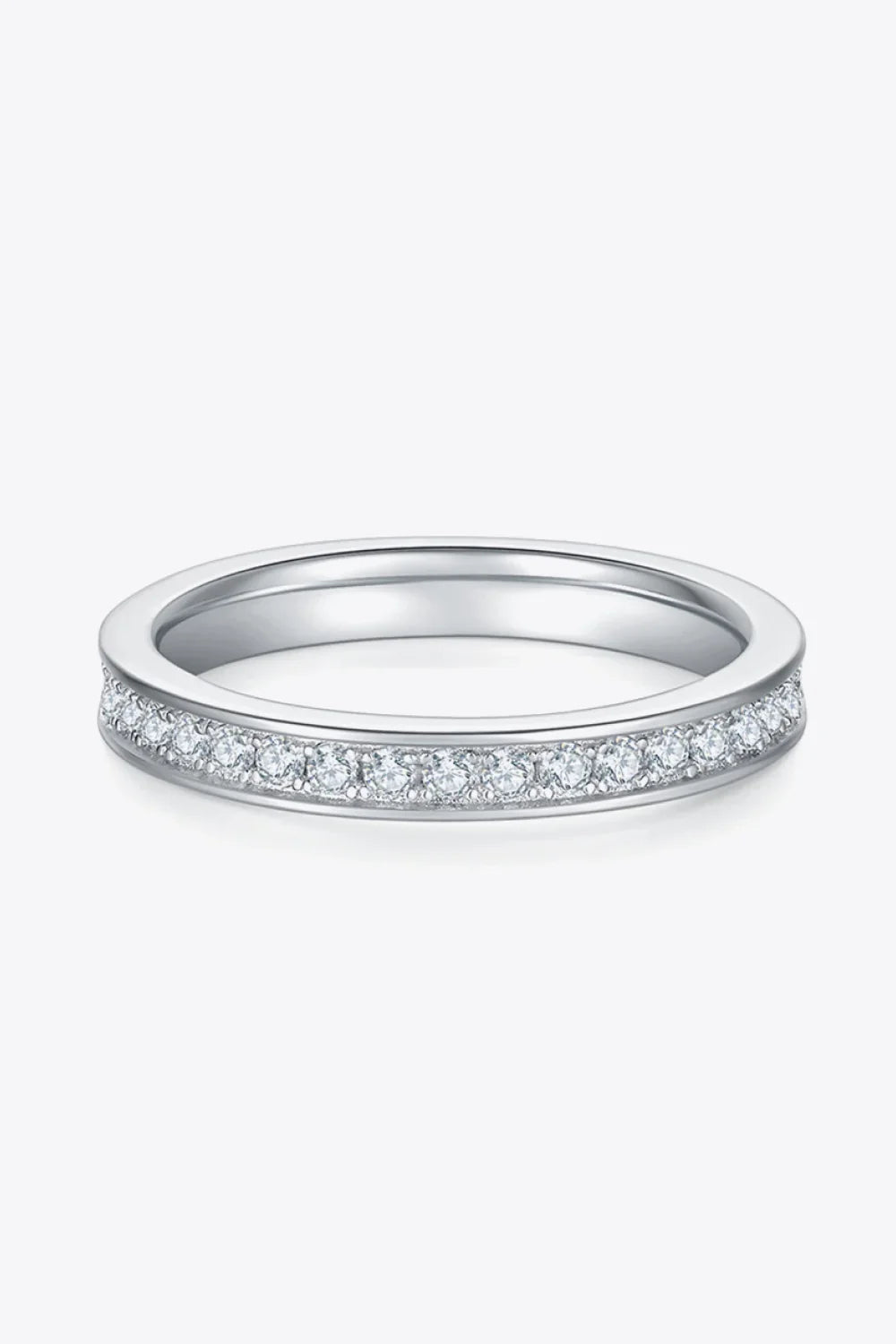 Minimalist Sterling Moissanite Ring Isabella - Coastal Glow Women's Ring Velanci