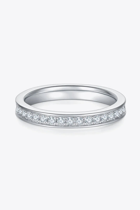 Minimalist Sterling Moissanite Ring Isabella - Coastal Glow Women's Ring Velanci