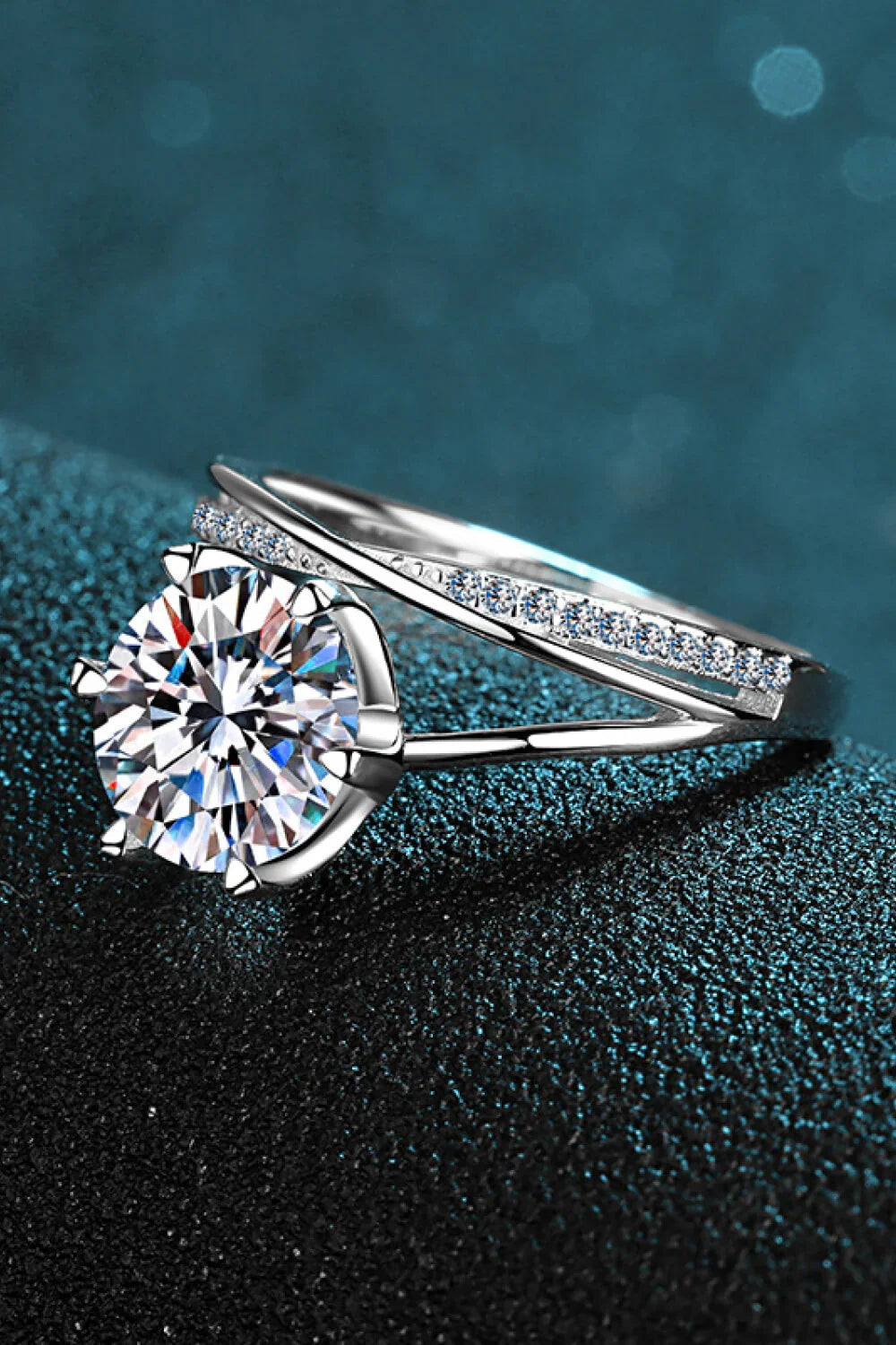 3 Carat Moissanite Ring Isabella - Six-Prong Solitaire Women's Ring Velanci