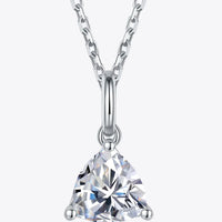 Moissanite Sterling Silver Necklace, 1 Carat, D Color Velanci