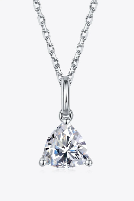 Moissanite Sterling Silver Necklace, 1 Carat, D Color Velanci