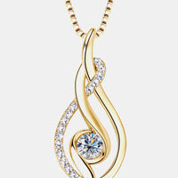 Moissanite Sterling Silver Necklace - Everyday Shine Velanci