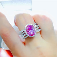 3 Carat Moissanite Ring Aurora - Radiant Halo Sparkle Women's Ring Velanci