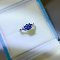 1 Carat Moissanite Ring Ariella - Crisscross Sterling Silver Women's Ring Velanci