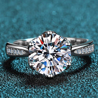Ring Giulia - 3 Carat Moissanite Rhodium-Plated Shine Women's Ring Velanci