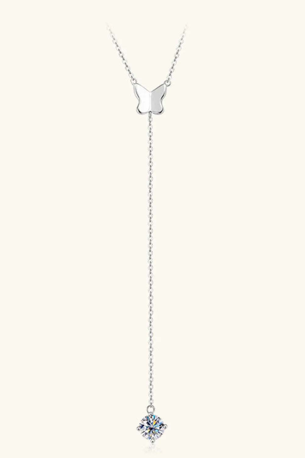 1 Carat Moissanite Necklace - Sterling Silver Sparkle Velanci