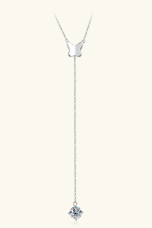 1 Carat Moissanite Necklace - Sterling Silver Sparkle Velanci