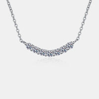 Moissanite Necklace - 1.4ct Sterling Silver Everyday Wear Velanci