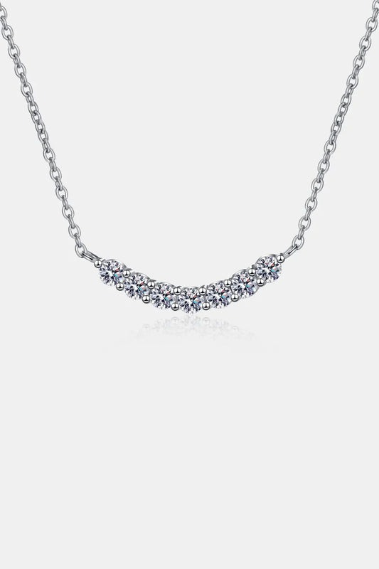 Moissanite Necklace - 1.4ct Sterling Silver Everyday Wear Velanci