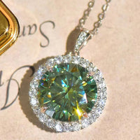 10 Carat Moissanite Platinum-Plated Necklace Velanci