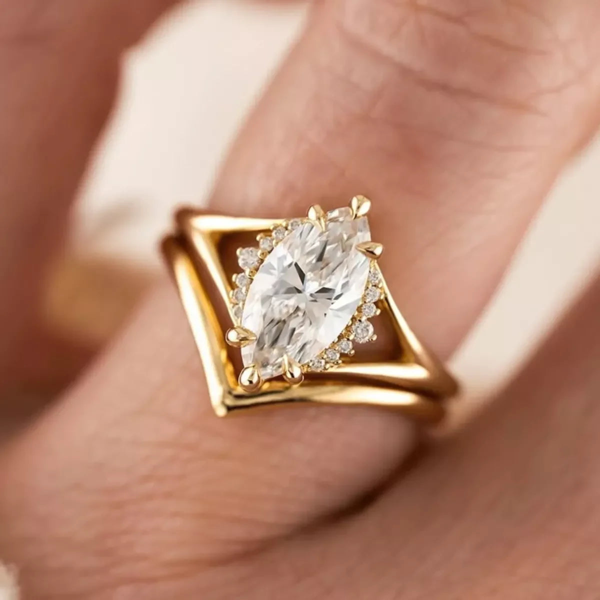 Ring Set Giovanna - 2 Carat Moissanite Sterling Silver Women's Ring Velanci