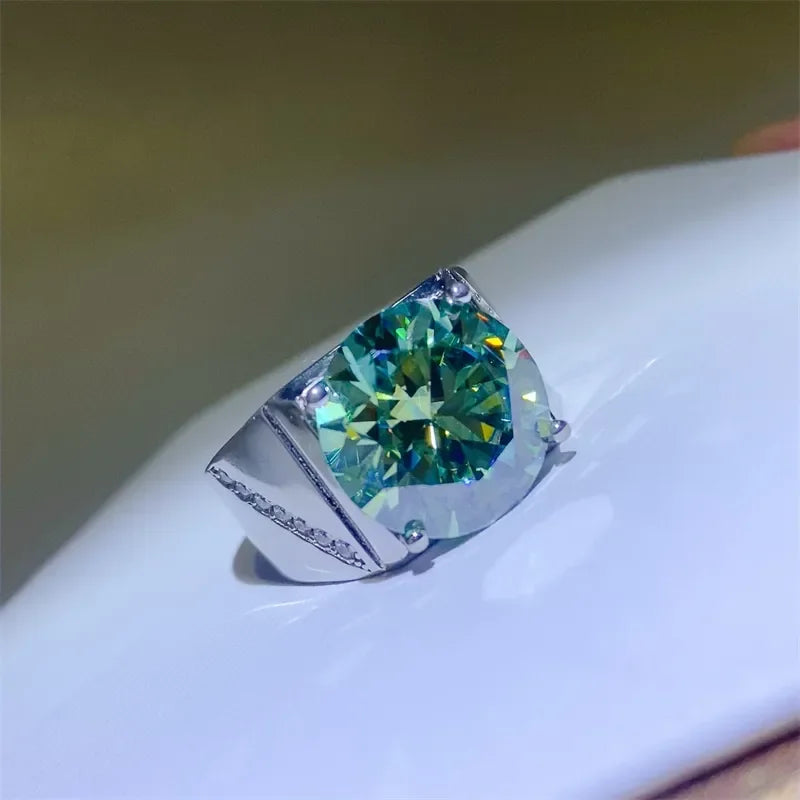 Signet Ring Valentina - 10ct Moissanite Sterling Silver Women's Ring Velanci