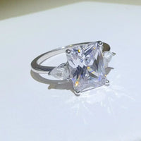 3 Carat Moissanite Ring Alessia - Square Cut Brilliance Women's Ring Velanci