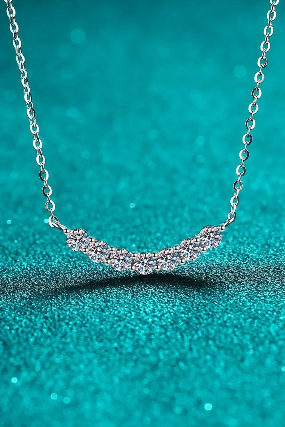Moissanite Necklace - 1.4ct Sterling Silver Everyday Wear Velanci