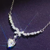 1 Carat Sterling Silver Moissanite Necklace - Minimal Shine Velanci