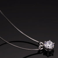 Minimalist 1 Carat Moissanite Necklace - Sterling Silver Velanci