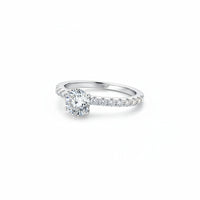 Ring Isabella - 0.8ct Moissanite Platinum-Plated Solitaire Women's Ring Velanci
