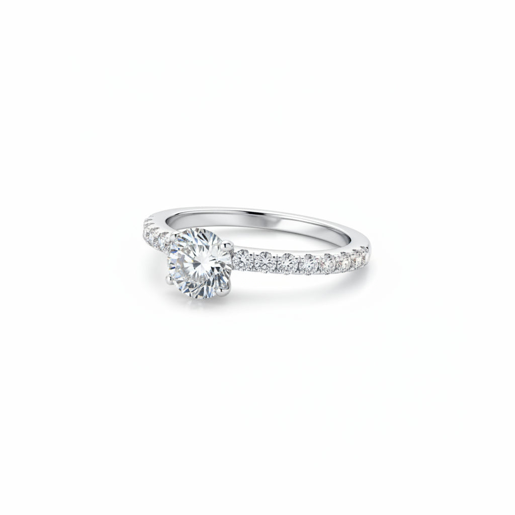 Ring Isabella - 0.8ct Moissanite Platinum-Plated Solitaire Women's Ring Velanci