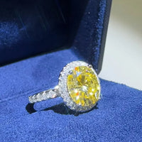 3 Carat Moissanite Sterling Silver Ring Alessia - Halo Shine Women's Ring Velanci