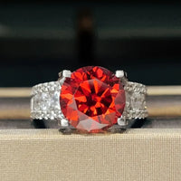 Moissanite Ring Bianca - 5 Carat Sterling Silver Shine Women's Ring Velanci