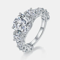 8 Carat Moissanite Ring Alessia - Sterling Silver Sparkle Women's Ring Velanci