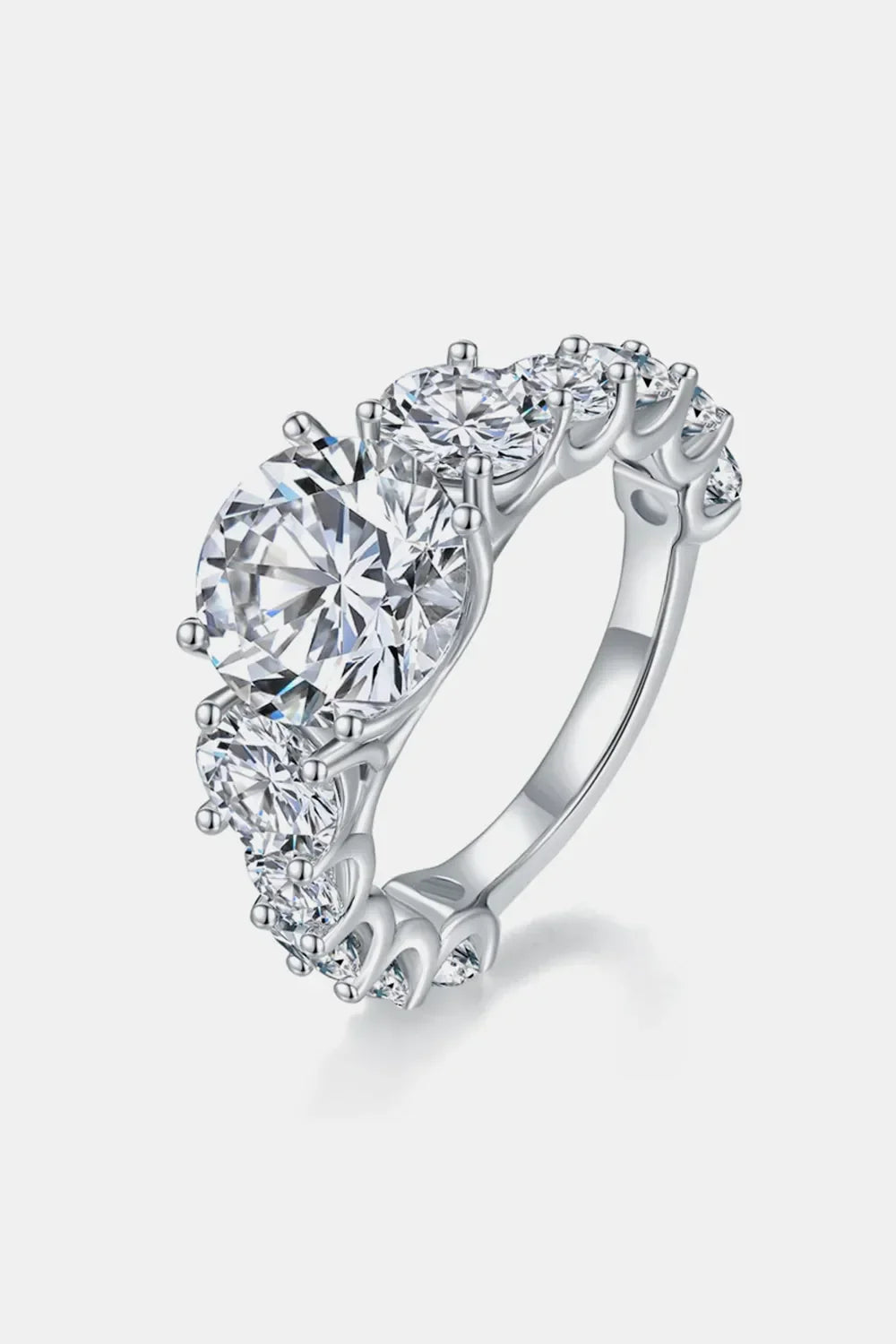 8 Carat Moissanite Ring Alessia - Sterling Silver Sparkle Women's Ring Velanci