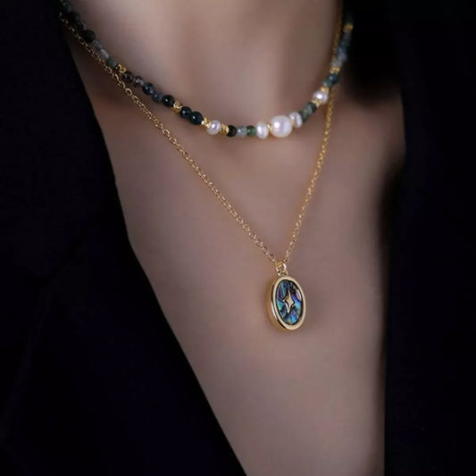 Freshwater Pearl Necklace Set Necklace - 18K Gold Plated Velanci