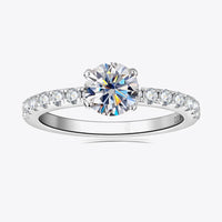 Ring Isabella - 0.8ct Moissanite Platinum-Plated Solitaire Women's Ring Velanci