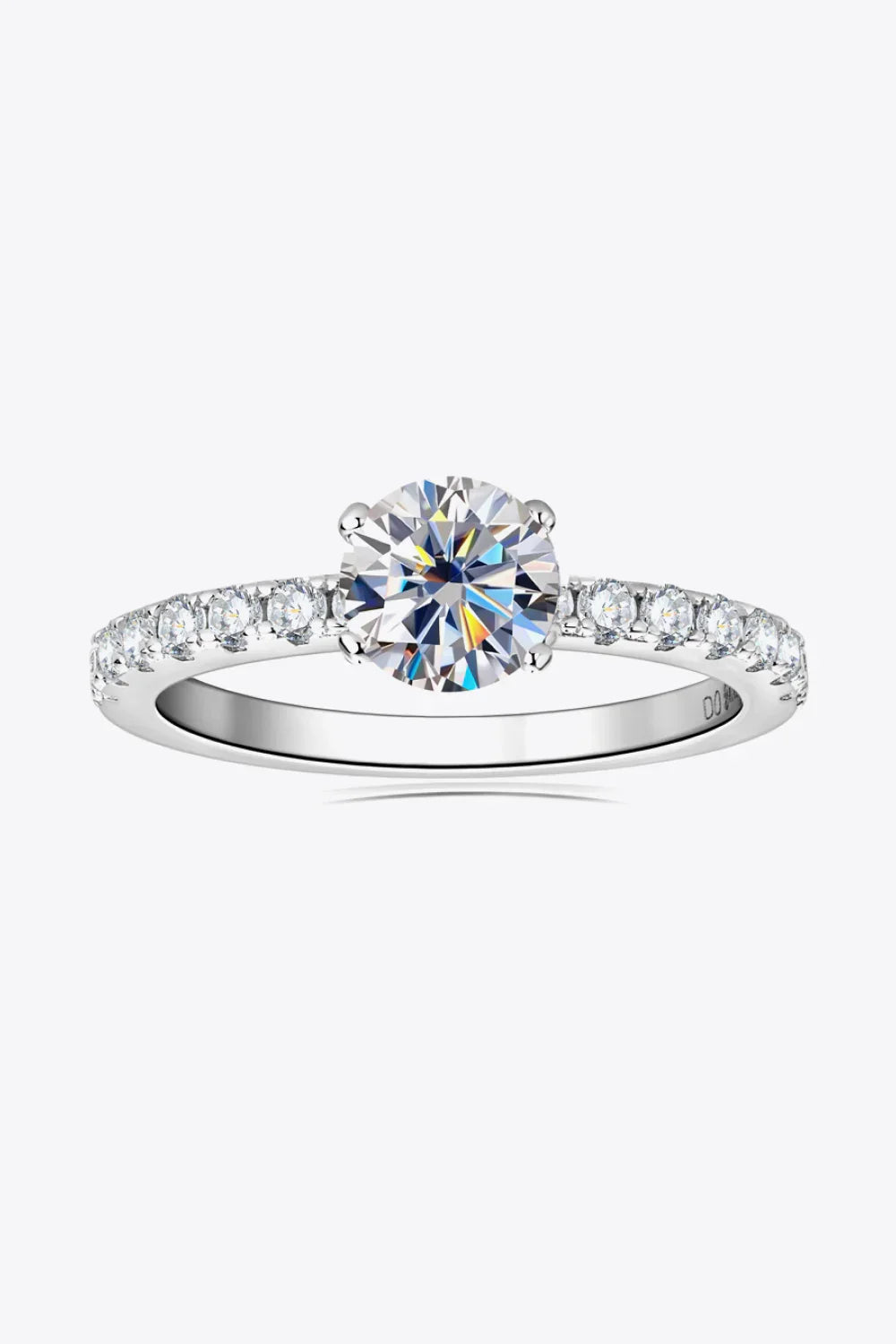 Ring Isabella - 0.8ct Moissanite Platinum-Plated Solitaire Women's Ring Velanci