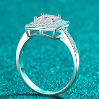 Moissanite Ring Giulia - Minimalist 1 Carat Geometric Design Women's Ring Velanci