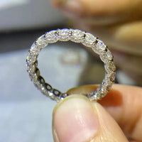 Moissanite Ring Giulia - Minimalist 1.5ct Sterling Silver Women's Ring Velanci