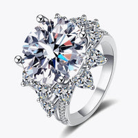 Ring Isabella - 10 Carat Moissanite Flower Halo Sparkle Women's Ring Velanci