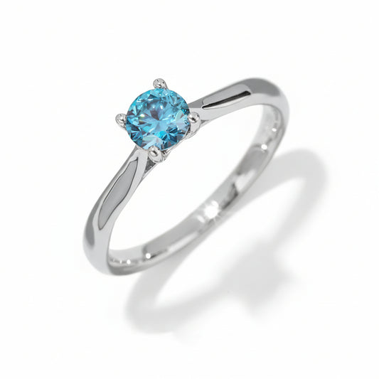 Moissanite Ring Valentina - 0.5ct Solitaire Shine Women's Ring Velanci