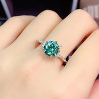 Moissanite Ring Allegra - 1 Carat Platinum-Plated Shine Women's Ring Velanci