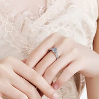 Moissanite Ring Luna - 0.8ct Centerpiece, Classic Shine Women's Ring Velanci