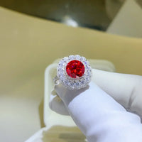 Moissanite Ring Elena - 2 Carat Sterling Silver Shine Women's Ring Velanci