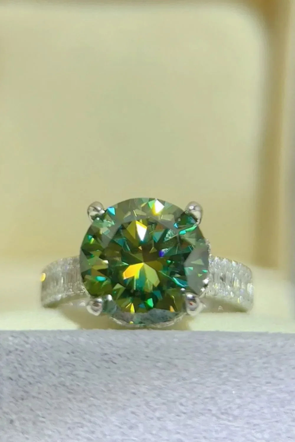 5 Carat Moissanite Sterling Silver Ring Alessia - Shine Women's Ring Velanci