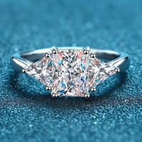 3 Carat Moissanite Ring Valentina - Rhodium-Plated Shine Women's Ring Velanci