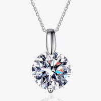 Coastal 2 Carat Moissanite Necklace - Sterling Silver Shine Velanci