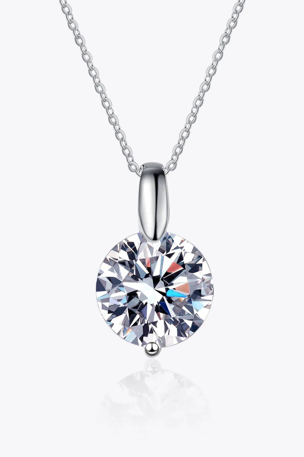 Coastal 2 Carat Moissanite Necklace - Sterling Silver Shine Velanci