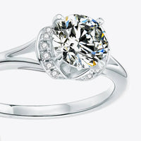 Ring Giulia - 1 Carat Moissanite, Split Shank, Silver Women's Ring Velanci