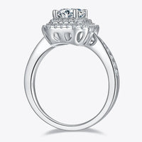 Moissanite Ring Giulia - 1ct Emerald Cut, D Color, Silver Women's Ring Velanci