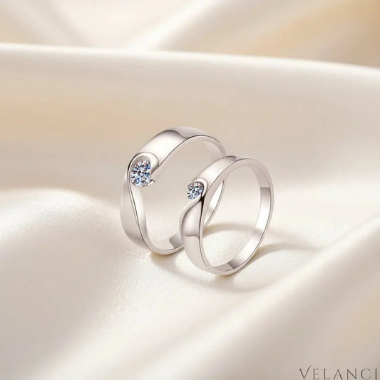 Moissanite Ring Giulia - 0.3ct Sterling Silver Shine Velanci