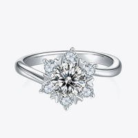 Moissanite Sterling Silver Ring Sofia - D Color VVS1 Sparkle Women's Ring Velanci