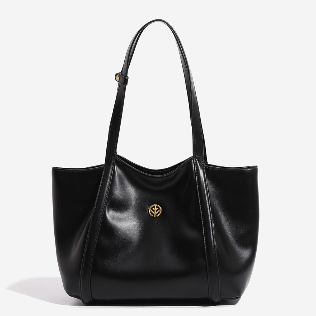 Celestial Poise Leather Handbag