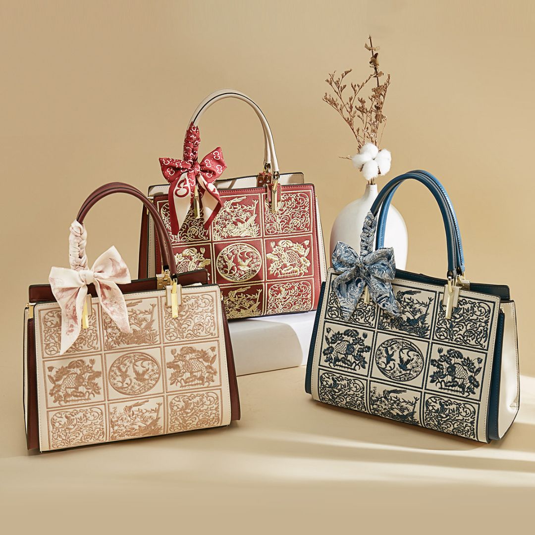 Velanci Midnight Veil Leather Handbag